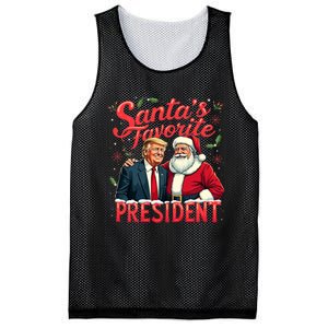 SantaS Favorite President Christmas Funny Trump Xmas Pajama Mesh Reversible Basketball Jersey Tank