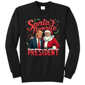 SantaS Favorite President Christmas Funny Trump Xmas Pajama Tall Sweatshirt