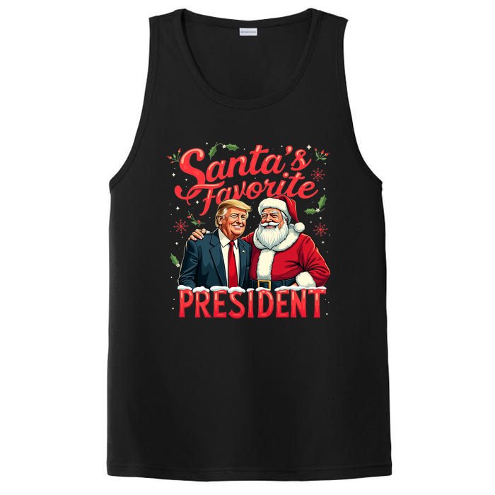 SantaS Favorite President Christmas Funny Trump Xmas Pajama PosiCharge Competitor Tank