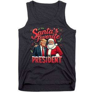 SantaS Favorite President Christmas Funny Trump Xmas Pajama Tank Top