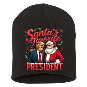 SantaS Favorite President Christmas Funny Trump Xmas Pajama Short Acrylic Beanie