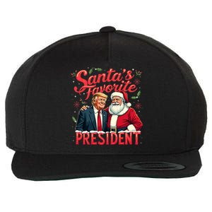 SantaS Favorite President Christmas Funny Trump Xmas Pajama Wool Snapback Cap