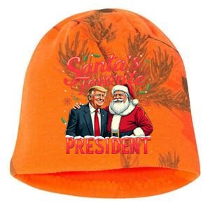 SantaS Favorite President Christmas Funny Trump Xmas Pajama Kati - Camo Knit Beanie