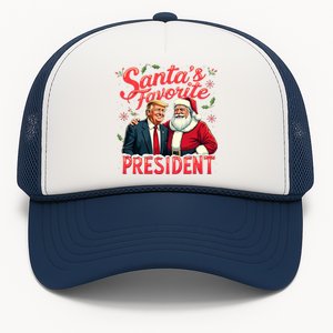 SantaS Favorite President Christmas Funny Trump Xmas Pajama Trucker Hat