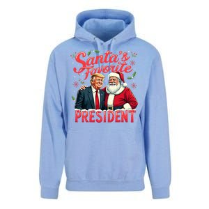 SantaS Favorite President Christmas Funny Trump Xmas Pajama Unisex Surf Hoodie