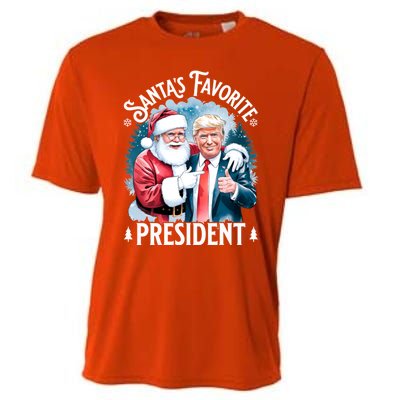 Santas Favorite President Donald Pro Trump 2024 Christmas Great Gift Cooling Performance Crew T-Shirt