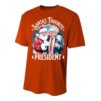 Santas Favorite President Donald Pro Trump 2024 Christmas Great Gift Performance Sprint T-Shirt