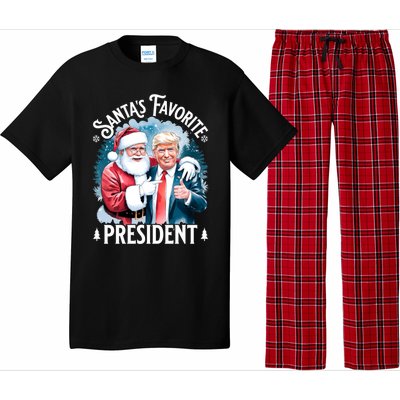 Santas Favorite President Donald Pro Trump 2024 Christmas Great Gift Pajama Set