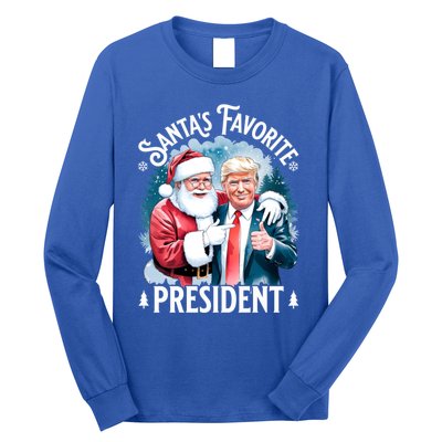 Santas Favorite President Donald Pro Trump 2024 Christmas Great Gift Long Sleeve Shirt