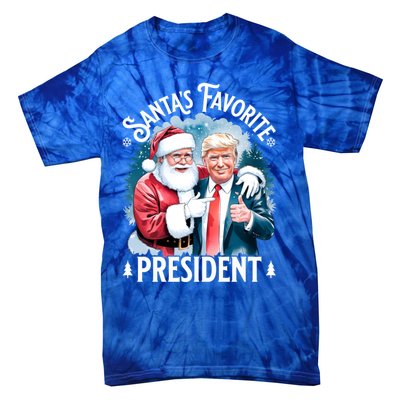 Santas Favorite President Donald Pro Trump 2024 Christmas Great Gift Tie-Dye T-Shirt