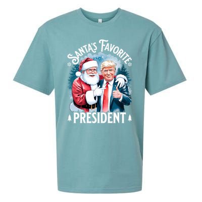 Santas Favorite President Donald Pro Trump 2024 Christmas Great Gift Sueded Cloud Jersey T-Shirt