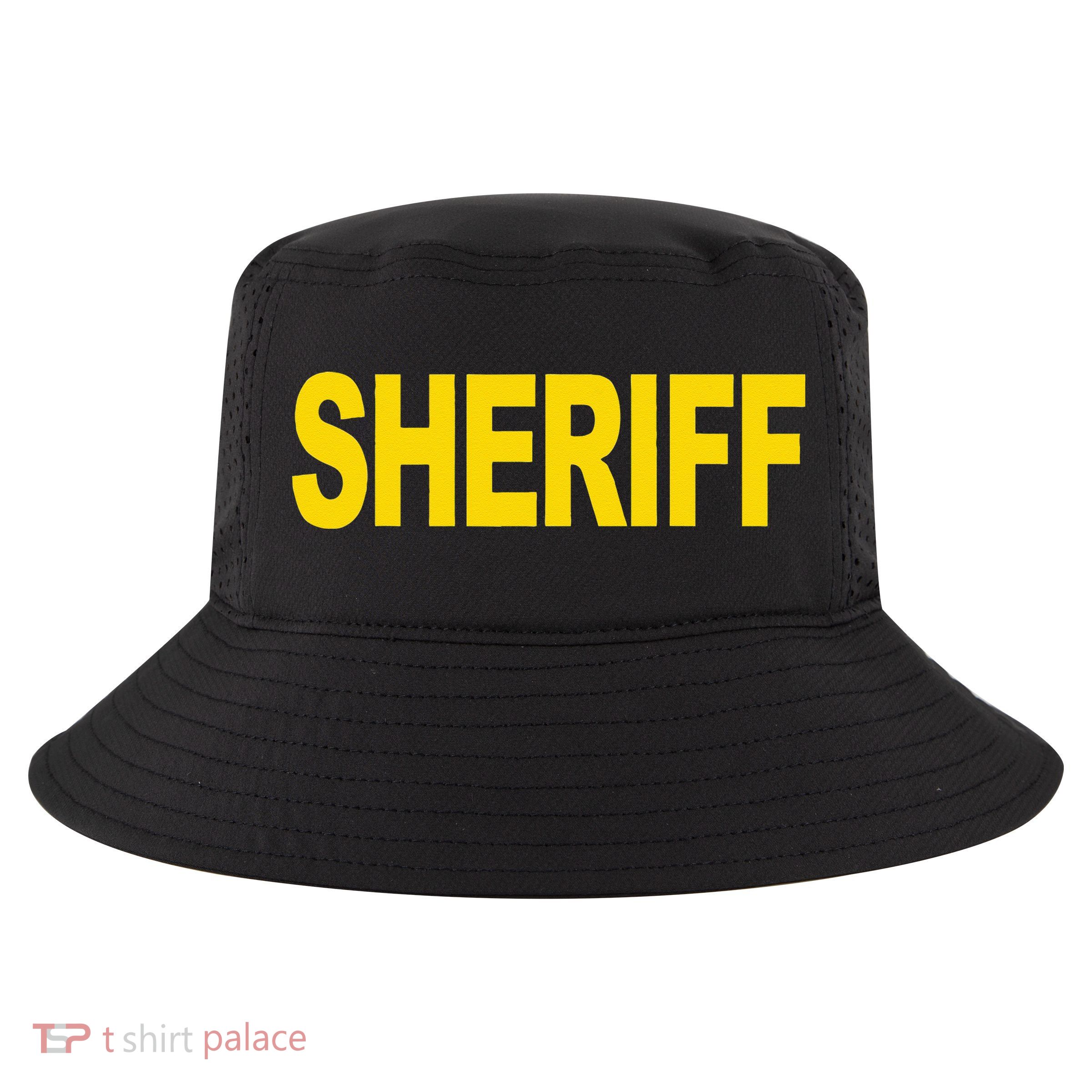Sheriff Front Print Law Enforcement Clothing Cool Comfort Performance Bucket Hat