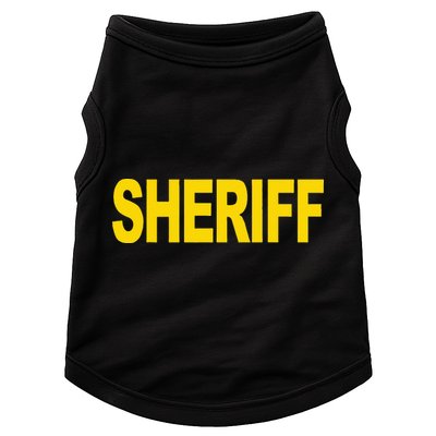 Sheriff Front Print Law Enforcement Clothing Doggie Tank
