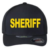 Sheriff Front Print Law Enforcement Clothing Flexfit Unipanel Trucker Cap