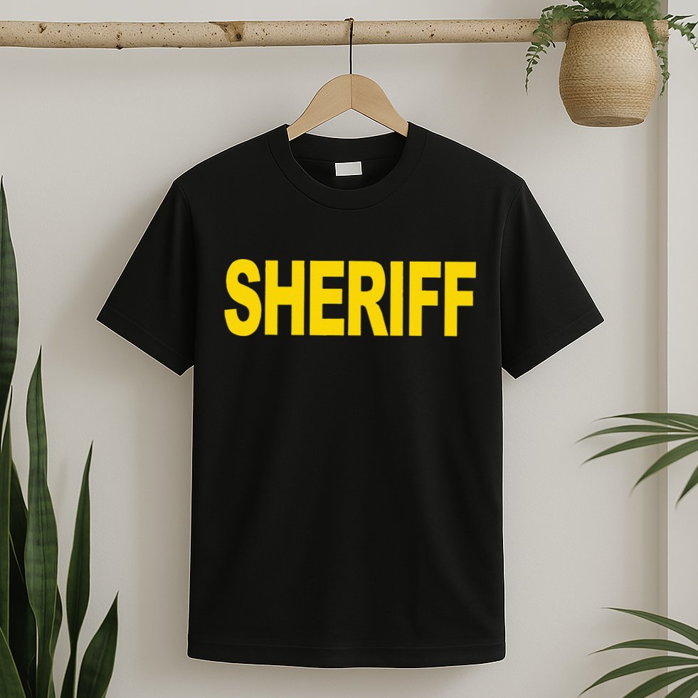 Sheriff Front Print Law Enforcement Clothing T-Shirt
