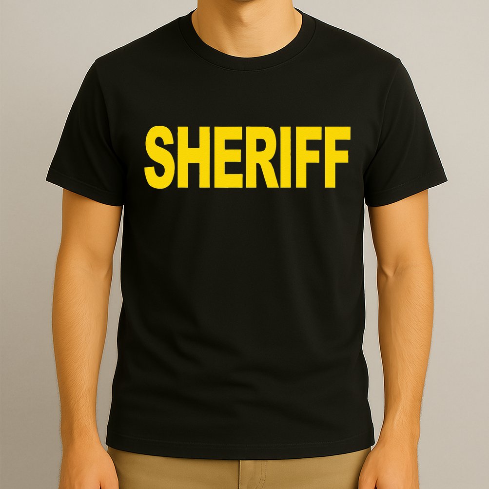 Sheriff Front Print Law Enforcement Clothing T-Shirt