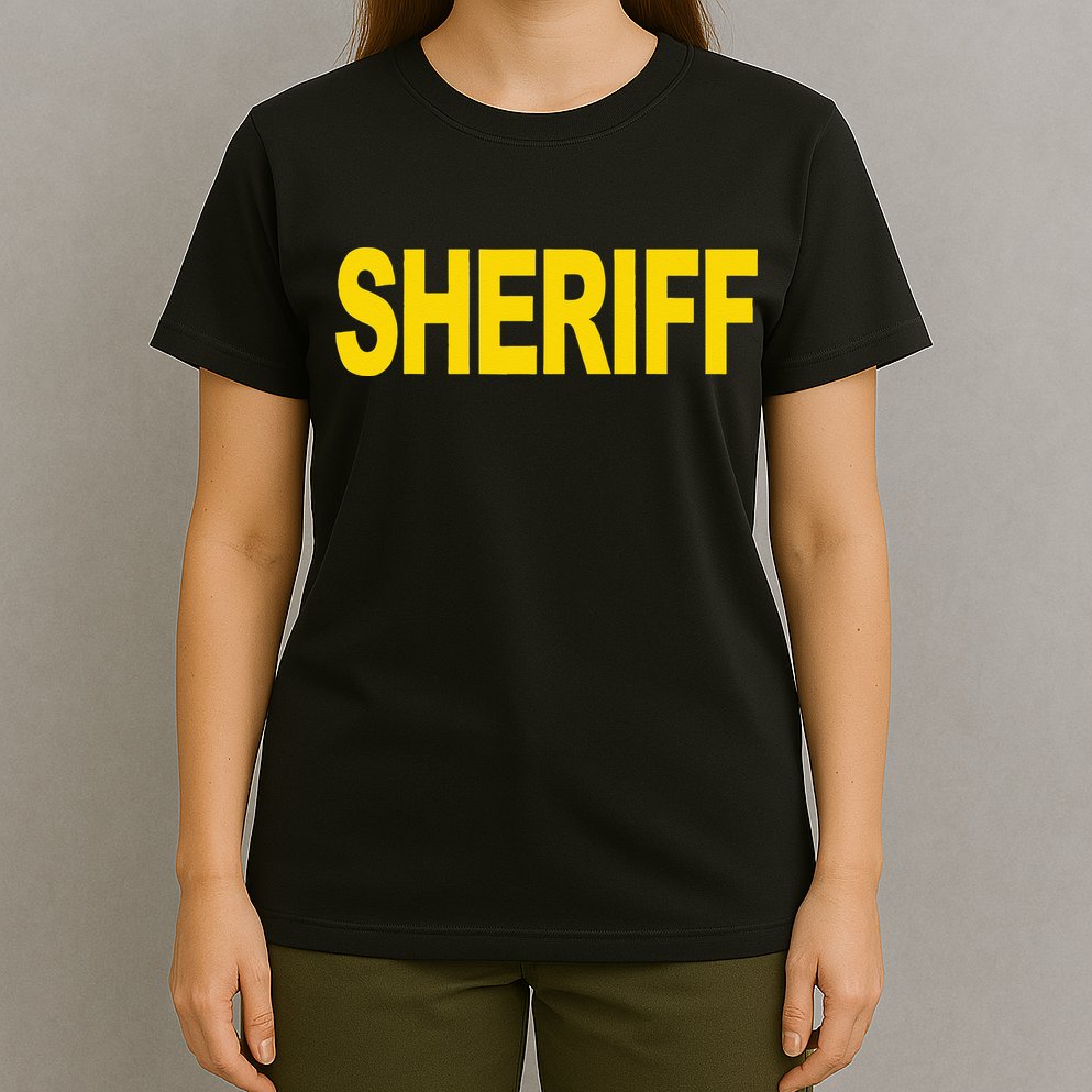 Sheriff Front Print Law Enforcement Clothing T-Shirt
