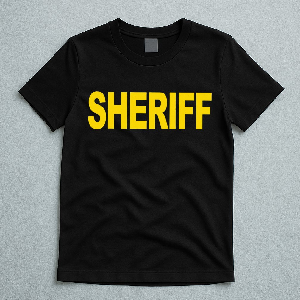 Sheriff Front Print Law Enforcement Clothing T-Shirt