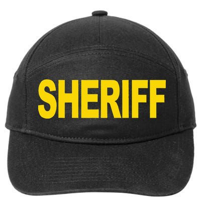 Sheriff Front Print Law Enforcement Clothing 7-Panel Snapback Hat