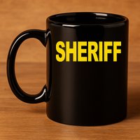 Sheriff Front Print Law Enforcement Clothing 11oz C Handle Ceramic Mug