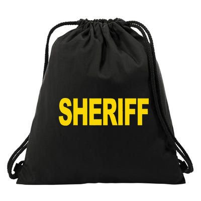 Sheriff Front Print Law Enforcement Clothing Drawstring Bag
