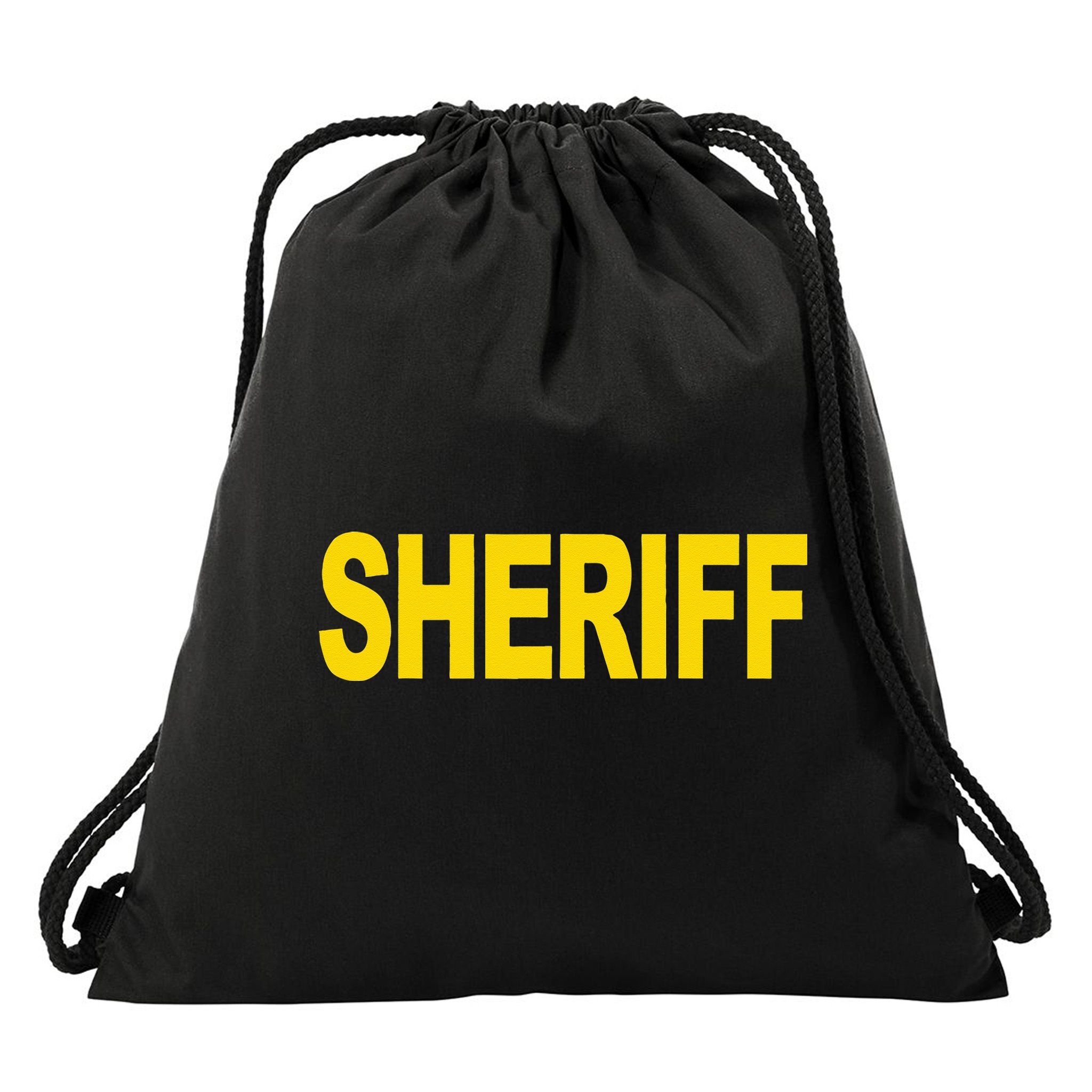 Sheriff Front Print Law Enforcement Clothing Drawstring Bag