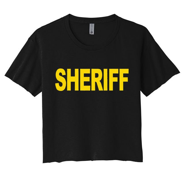 Sheriff Front Print Law Enforcement Clothing Crop Top