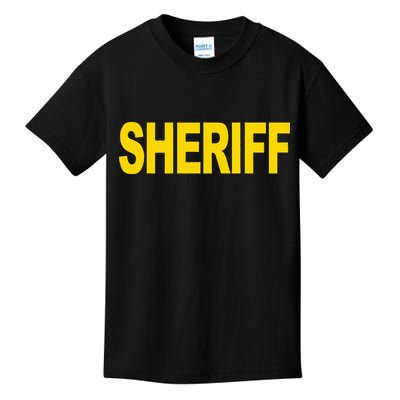 Sheriff Front Print Law Enforcement Clothing Kids T-Shirt