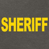 Sheriff Front Print Law Enforcement Clothing Cotton Canvas Backpack