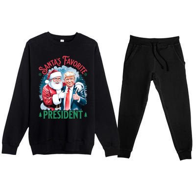 Santas Favorite President Donald Pro Trump 2024 Christmas Gift Premium Crewneck Sweatsuit Set