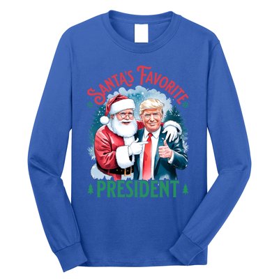 Santas Favorite President Donald Pro Trump 2024 Christmas Gift Long Sleeve Shirt