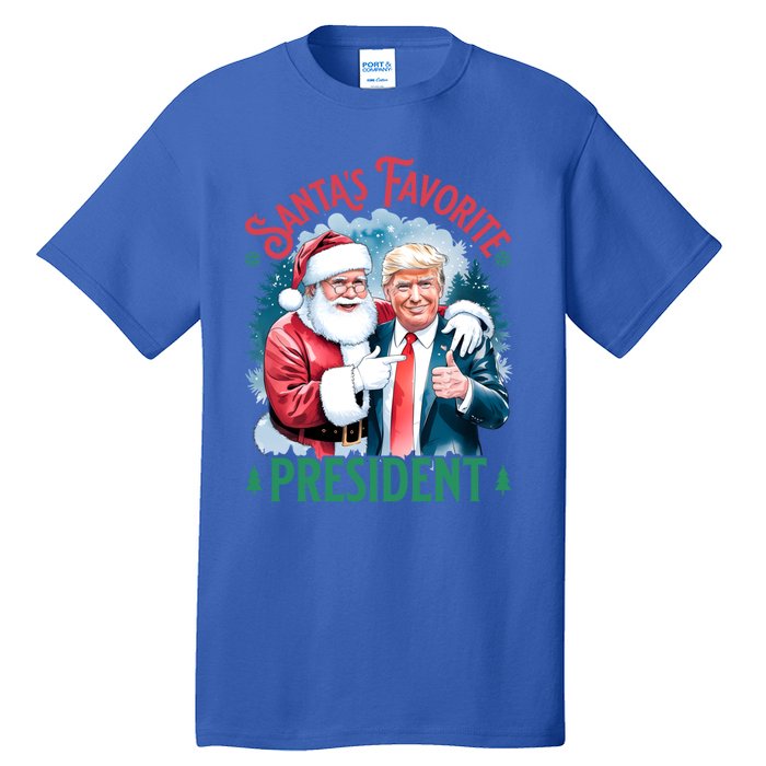 Santas Favorite President Donald Pro Trump 2024 Christmas Gift Tall T-Shirt