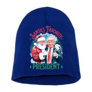 Santas Favorite President Donald Pro Trump 2024 Christmas Gift Short Acrylic Beanie