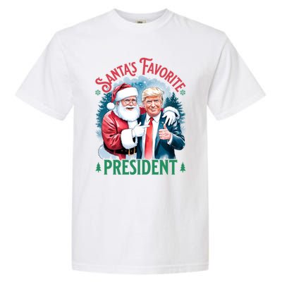 Santas Favorite President Donald Pro Trump 2024 Christmas Gift Garment-Dyed Heavyweight T-Shirt