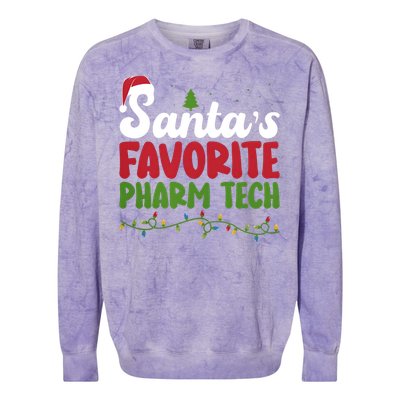 Santa Favorite Pharm Tech Christmas Pharmaceutical Technology Colorblast Crewneck Sweatshirt