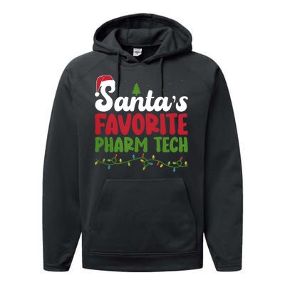 Santa Favorite Pharm Tech Christmas Pharmaceutical Technology Performance Fleece Hoodie