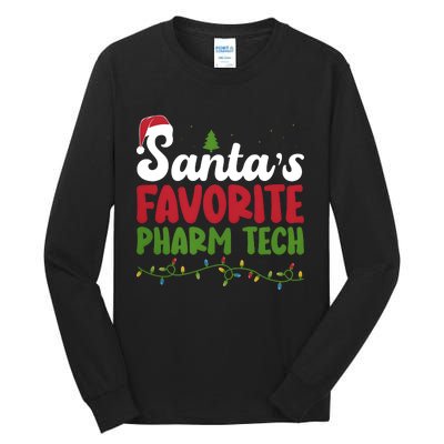 Santa Favorite Pharm Tech Christmas Pharmaceutical Technology Tall Long Sleeve T-Shirt