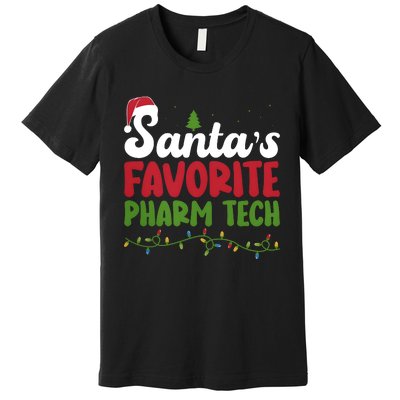 Santa Favorite Pharm Tech Christmas Pharmaceutical Technology Premium T-Shirt