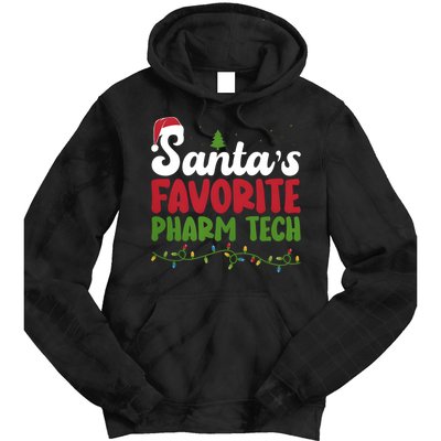 Santa Favorite Pharm Tech Christmas Pharmaceutical Technology Tie Dye Hoodie