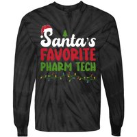 Santa Favorite Pharm Tech Christmas Pharmaceutical Technology Tie-Dye Long Sleeve Shirt