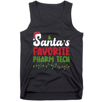 Santa Favorite Pharm Tech Christmas Pharmaceutical Technology Tank Top