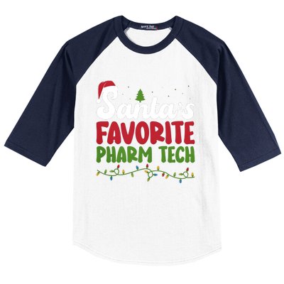 Santa Favorite Pharm Tech Christmas Pharmaceutical Technology Baseball Sleeve Shirt