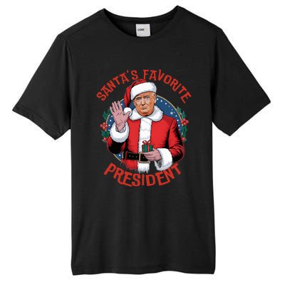 SantaS Favorite President Trump Christmas Pajama Tall Fusion ChromaSoft Performance T-Shirt