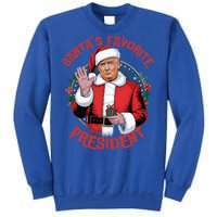 SantaS Favorite President Trump Christmas Pajama Sweatshirt