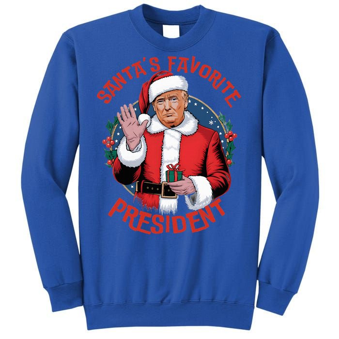 SantaS Favorite President Trump Christmas Pajama Sweatshirt