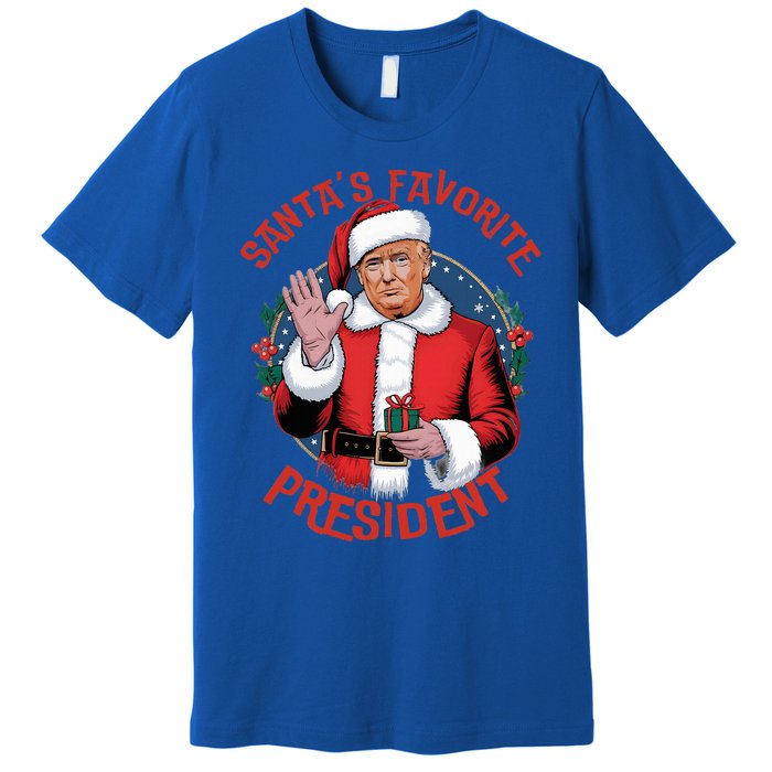 SantaS Favorite President Trump Christmas Pajama Premium T-Shirt