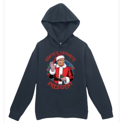 SantaS Favorite President Trump Christmas Pajama Urban Pullover Hoodie