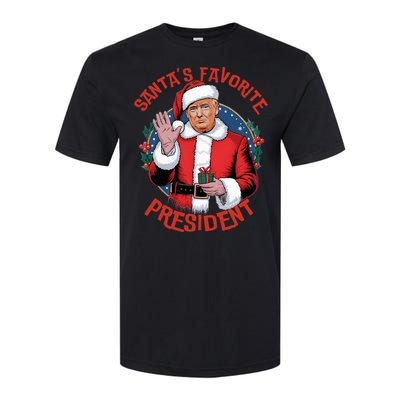 SantaS Favorite President Trump Christmas Pajama Softstyle CVC T-Shirt