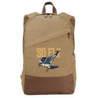 So Fly Peregrine Falcon Birding Ornithologists Cotton Canvas Backpack