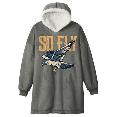 So Fly Peregrine Falcon Birding Ornithologists Hooded Wearable Blanket